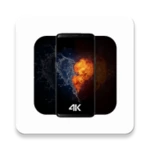 4k wallpaper android application logo